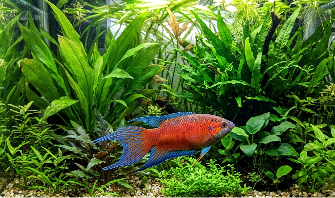 1 Blue Flame Paradise Gourami – Austin Texas Discus